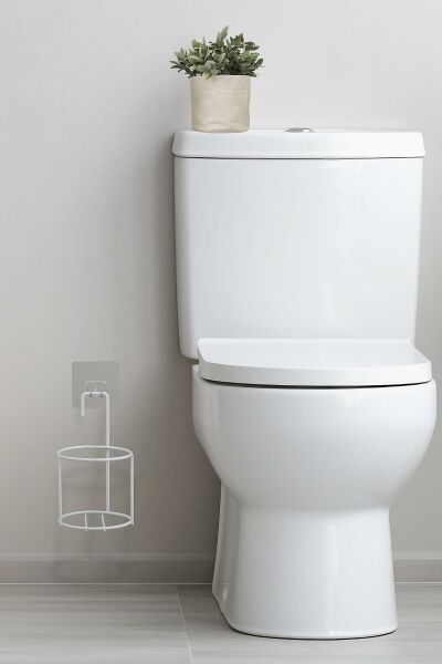 Okyanus Home Beyaz Eko Magic Askılı Yuvarlak Linea Wc Fırçalık
