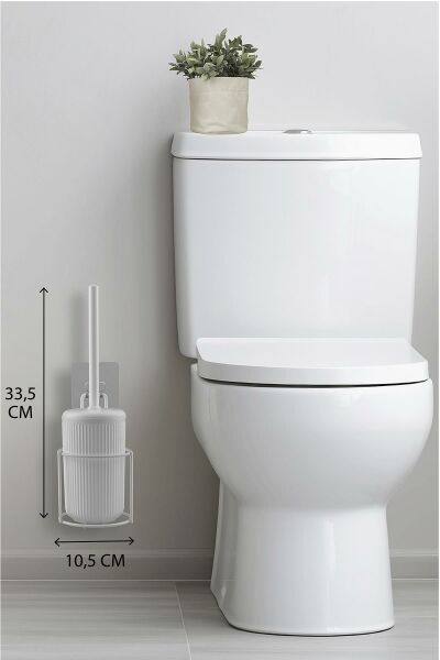 Okyanus Home Beyaz Eko Magic Askılı Yuvarlak Linea Wc Fırçalık