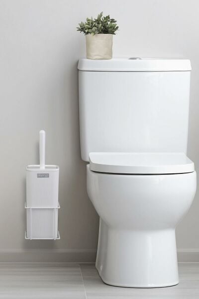 Okyanus Home Beyaz Eko Magic Askılı Kare Mina Wc Fırçalık