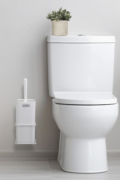 Okyanus Home Beyaz Eko Magic Askılı Kare Mina Wc Fırçalık