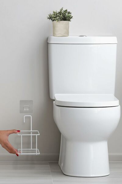 Okyanus Home Beyaz Eko Magic Askılı Kare Mina Wc Fırçalık