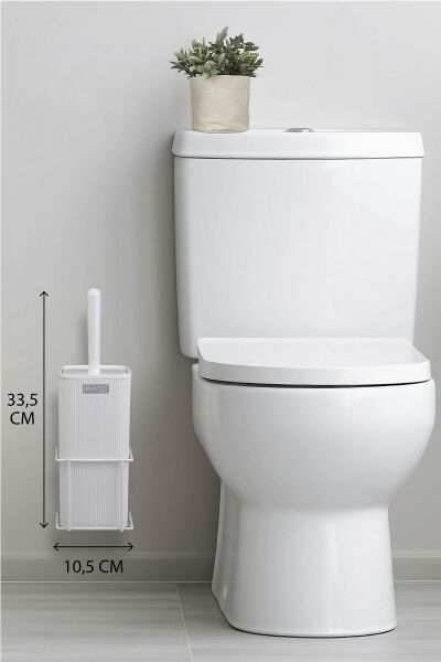 Okyanus Home Beyaz Eko Magic Askılı Kare Mina Wc Fırçalık