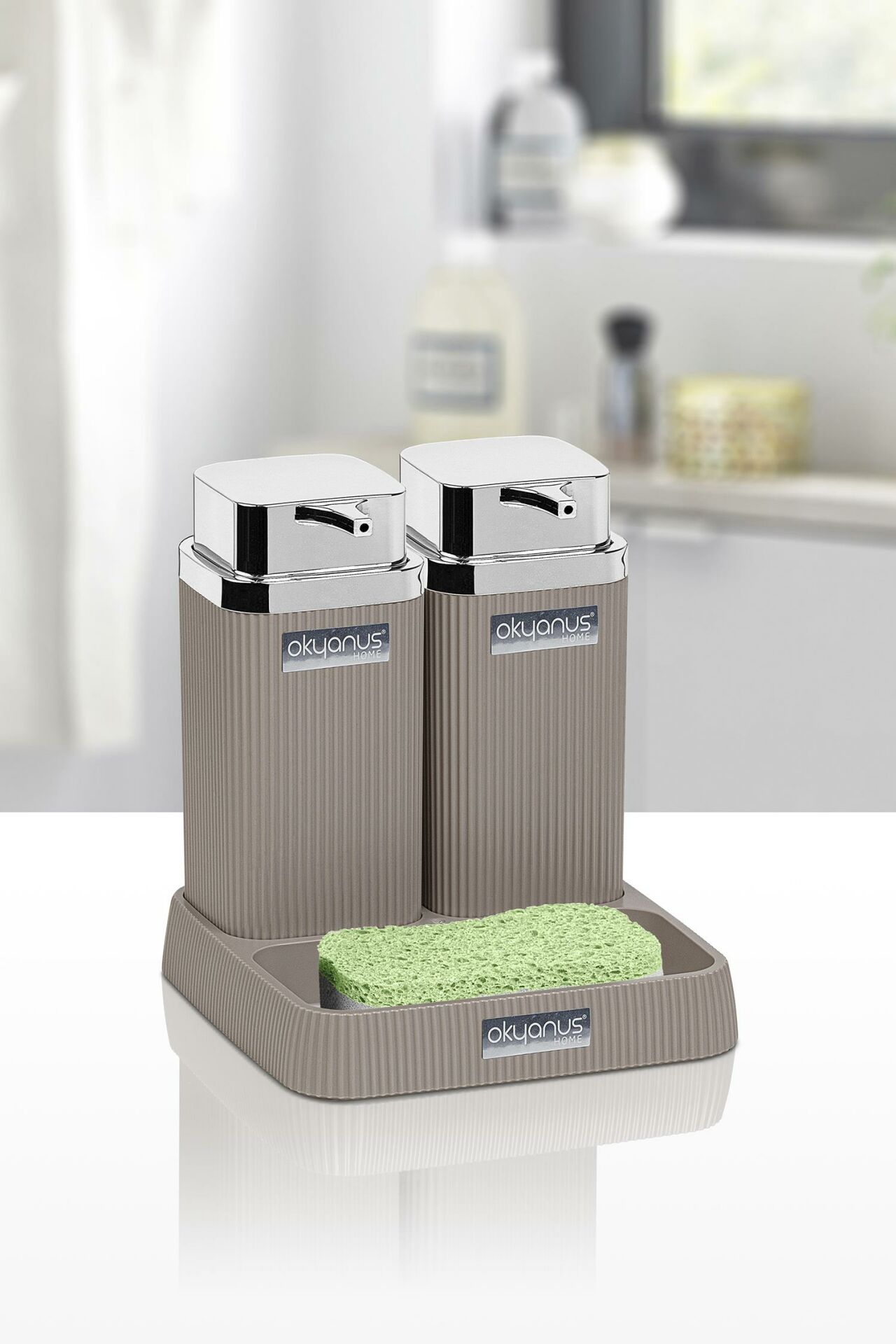 Okyanus Home Stella Vizon Kromlu İkiz Sabunluk Seti