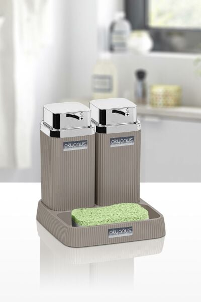 Okyanus Home Stella Vizon Kromlu İkiz Sabunluk Seti