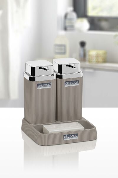 Okyanus Home Stella Vizon Kromlu İkiz Sabunluk Seti