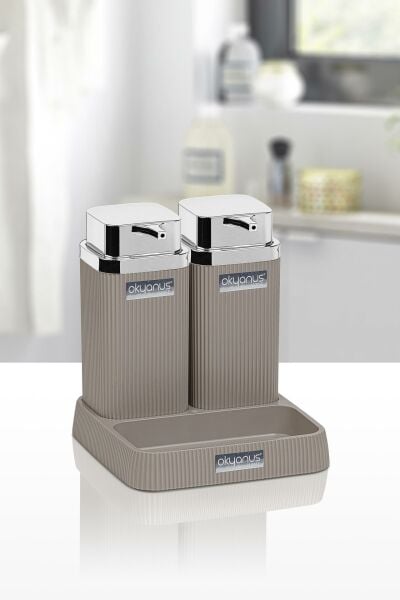 Okyanus Home Stella Vizon Kromlu İkiz Sabunluk Seti