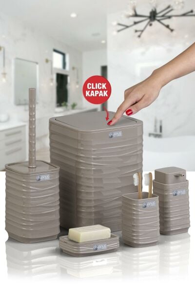 Okyanus Home Luna Vizon Kare 5'li Banyo Seti