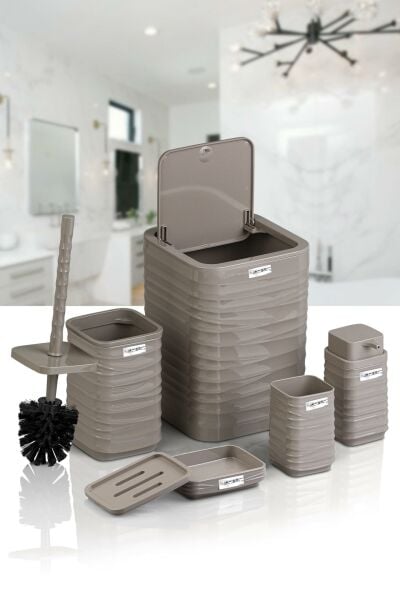 Okyanus Home Luna Vizon Kare 5'li Banyo Seti