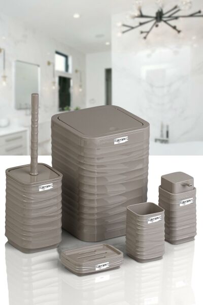 Okyanus Home Luna Vizon Kare 5'li Banyo Seti