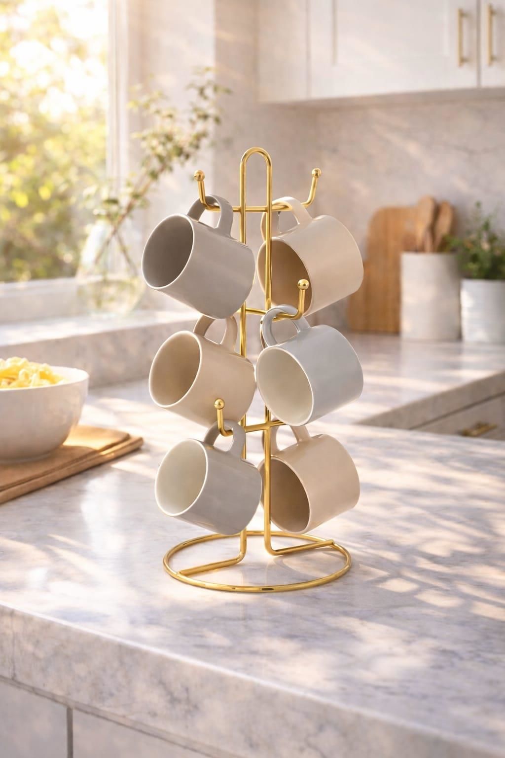 Okyanus Home Gold Kupa ve Fincan Askılığı