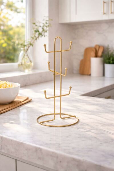 Okyanus Home Gold Kupa ve Fincan Askılığı