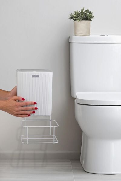 Okyanus Home Beyaz Eko Magic Askılı Kare Mina Çöp Kovası