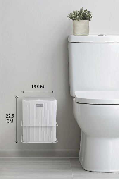 Okyanus Home Beyaz Eko Magic Askılı Kare Mina Çöp Kovası