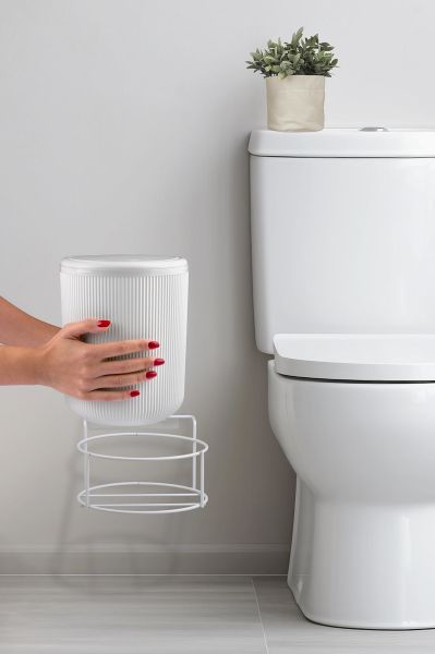 Okyanus Home Beyaz Eko Magic Askılı Yuvarlak Mina Çöp Kovası