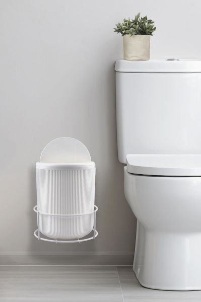 Okyanus Home Beyaz Eko Magic Askılı Yuvarlak Mina Çöp Kovası