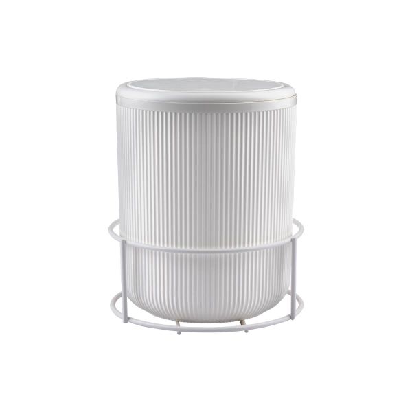 Okyanus Home Beyaz Eko Magic Askılı Yuvarlak Mina Çöp Kovası