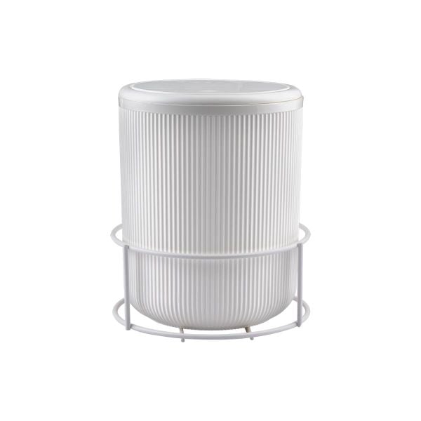 Okyanus Home Beyaz Eko Magic Askılı Yuvarlak Mina Çöp Kovası