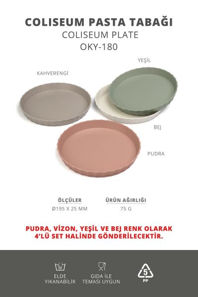 Okyanus Home Coliseum 4'lü Pasta Tabağı