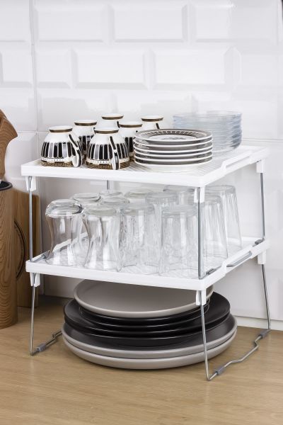 Okyanus Home Metal Ayaklı Tek Katlı Pratik Raf Düzenleyici 28x30