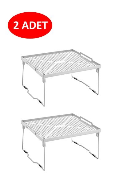 Okyanus Home Metal Ayaklı Tek Katlı Pratik Raf Düzenleyici 28x30