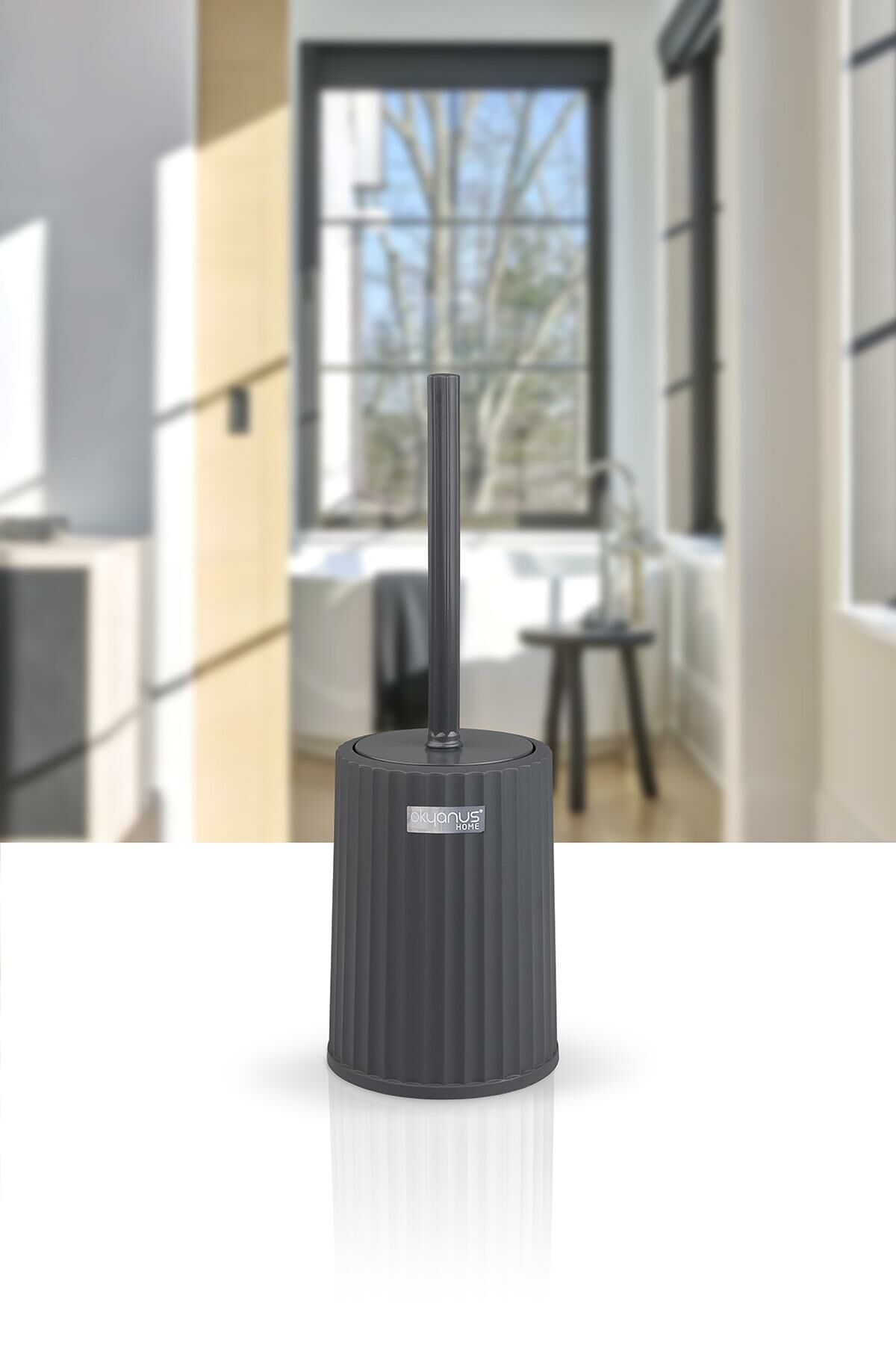 Okyanus Home Coliseum Antrasit WC Fırçalık