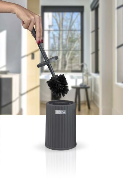 Okyanus Home Coliseum Antrasit WC Fırçalık