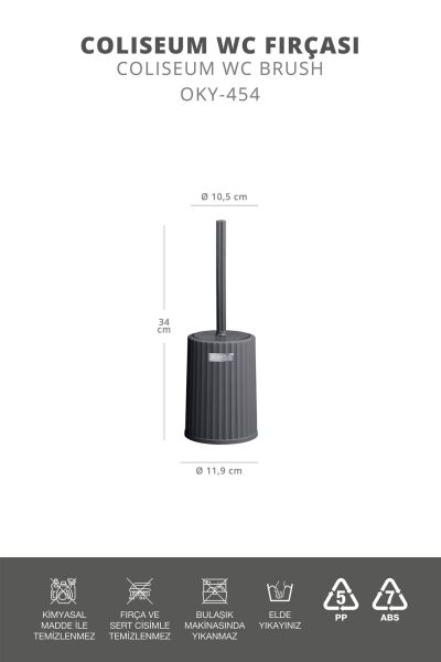 Okyanus Home Coliseum Antrasit WC Fırçalık