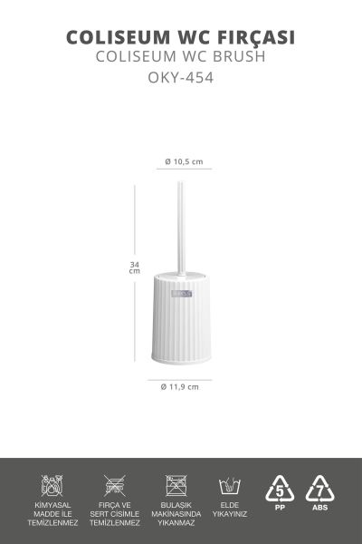Okyanus Home Coliseum Beyaz WC Fırçalık