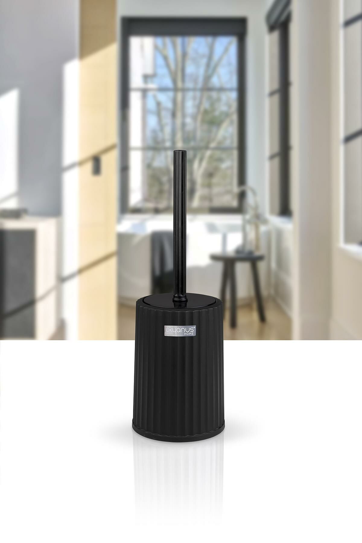 Okyanus Home Coliseum Siyah WC Fırçalık