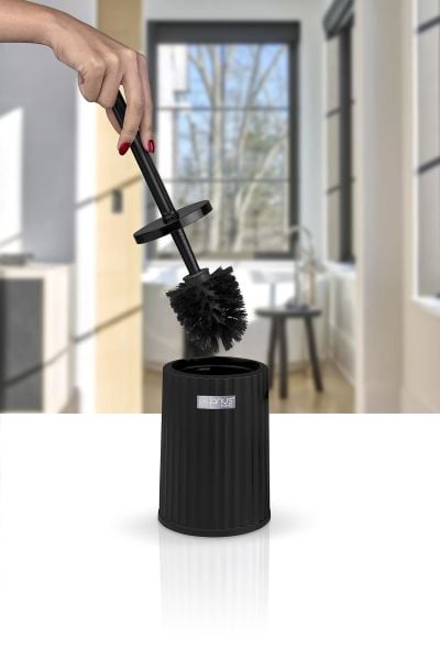 Okyanus Home Coliseum Siyah WC Fırçalık