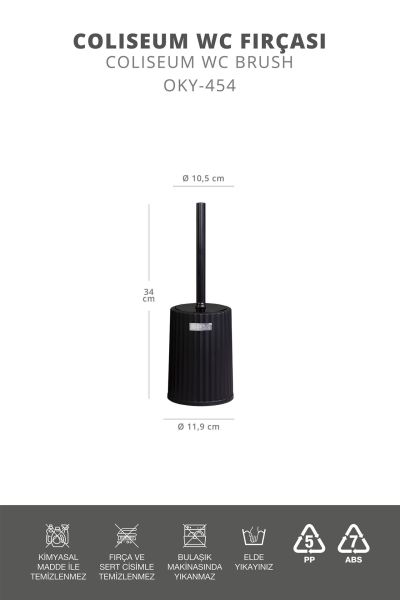 Okyanus Home Coliseum Siyah WC Fırçalık