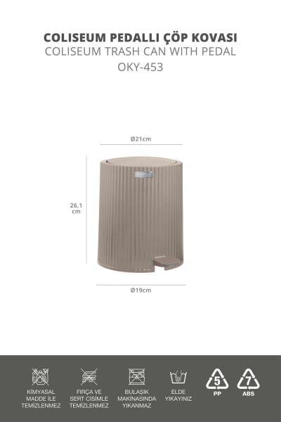 Okyanus Home Coliseum Vizon Pedallı Çöp Kovası