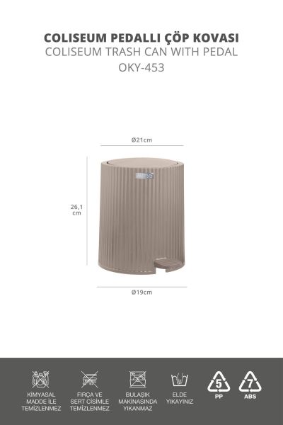 Okyanus Home Coliseum Vizon Pedallı Çöp Kovası