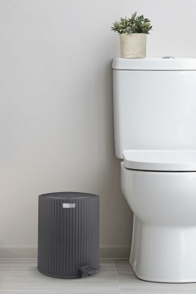 Okyanus Home Coliseum Antrasit Pedallı Çöp Kovası