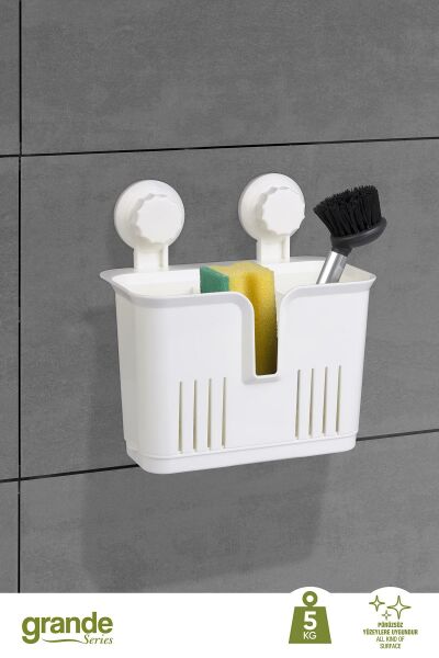 Okyanus Home Grande Mutfak ve Banyo Organizeri - 2 Fonksiyonlu - İster yapıştır, ister vidala