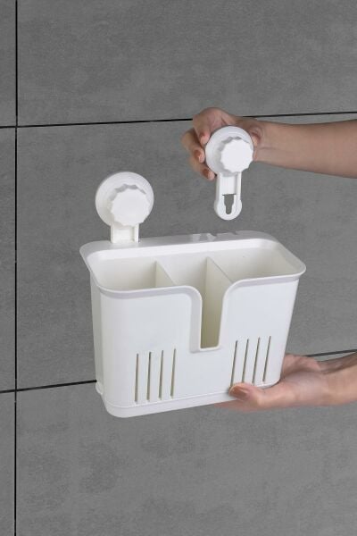 Okyanus Home Grande Mutfak ve Banyo Organizeri - 2 Fonksiyonlu - İster yapıştır, ister vidala