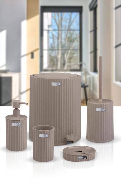 Okyanus Home Coliseum Vizon İç Kovalı Pedallı 5'li Banyo Seti