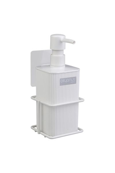 Okyanus Home Beyaz Eko Magic Standlı Mina Kare Sıvı Sabunluk