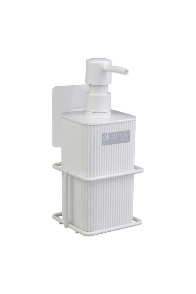 Okyanus Home Beyaz Eko Magic Standlı Mina Kare Sıvı Sabunluk