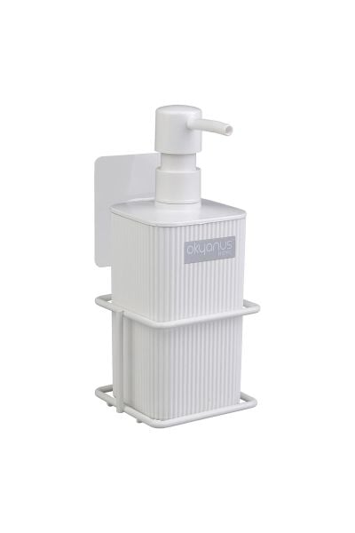 Okyanus Home Beyaz Eko Magic Standlı Mina Kare Sıvı Sabunluk