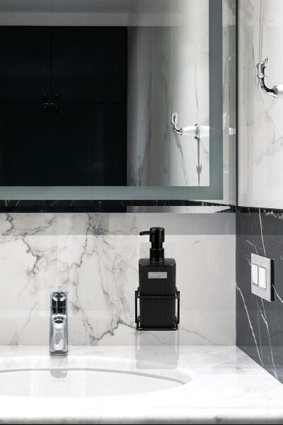 Okyanus Home Siyah Eko Magic Standlı Mina Kare Sıvı Sabunluk