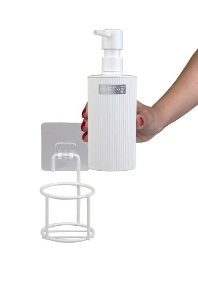 Okyanus Home Beyaz Eko Magic Standlı Mina Yuvarlak Sıvı Sabunluk