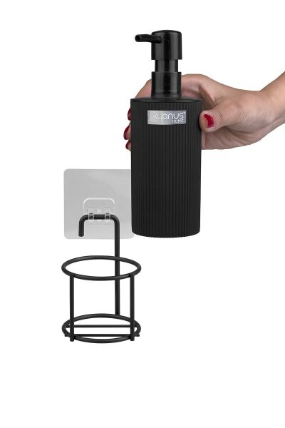 Okyanus Home Siyah Eko Magic Standlı Mina Yuvarlak Sıvı Sabunluk