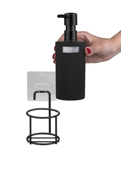 Okyanus Home Siyah Eko Magic Standlı Mina Yuvarlak Sıvı Sabunluk