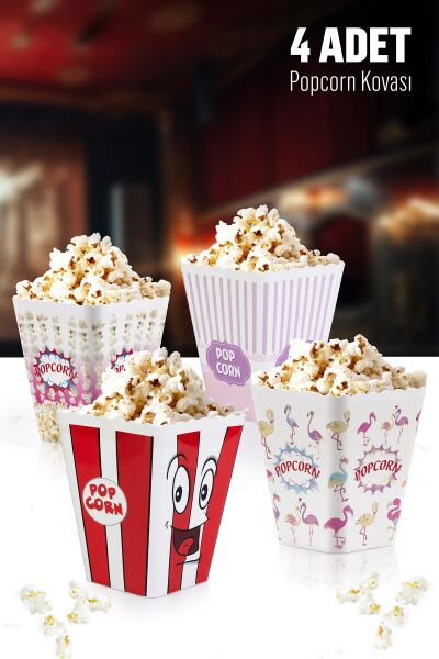 Okyanus Home 4 Adet Popcorn Kovası