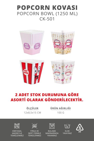 Okyanus Home 2 Adet Popcorn Kovası