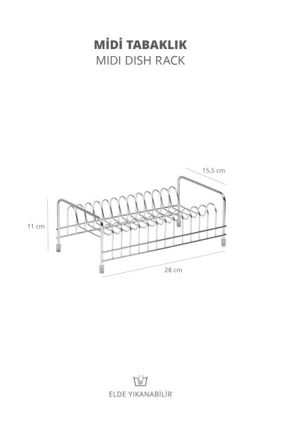 Okyanus Home Krom Midi Tabaklık - Bulaşıklık