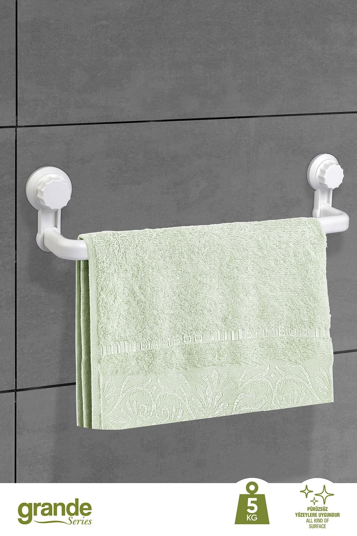 Okyanus Home Grande Beyaz Uzun Havluluk 2 Fonksiyonlu - ister yapıştır, ister vidala