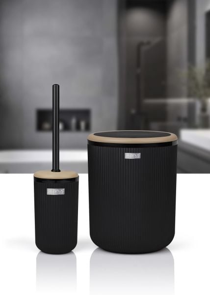 Okyanus Home Linea  Due Yuvarlak 2'li Wc Kova ve Fırça Seti