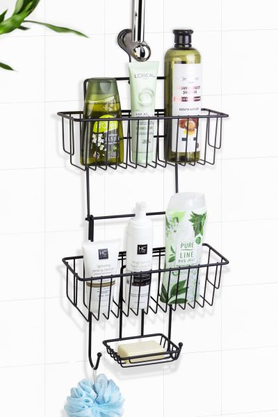 Okyanus Home Siyah 2 Fonksiyonlu Duş Rafı